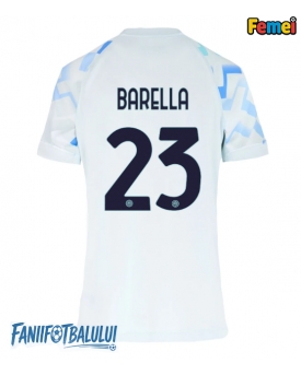 Inter Milan Nicolo Barella #23 Tricou Fotbal Replică 2025-26 Femei Deplasare